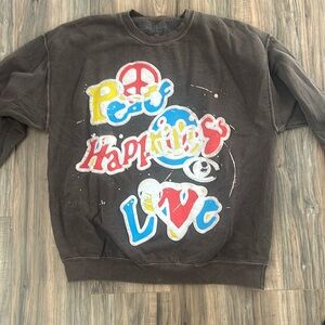 Pacsun PEACE HAPPINESS LOVE Trendy Sweatshirt